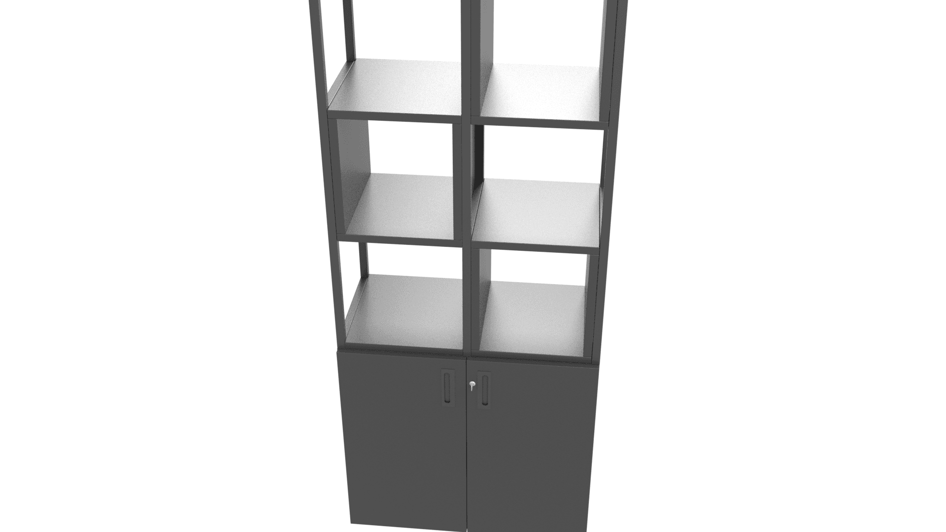 COMBUS ZCB383 - Set of metal frame, 2 shelves and 3 open shelf boxes for mounting on cabinets 1