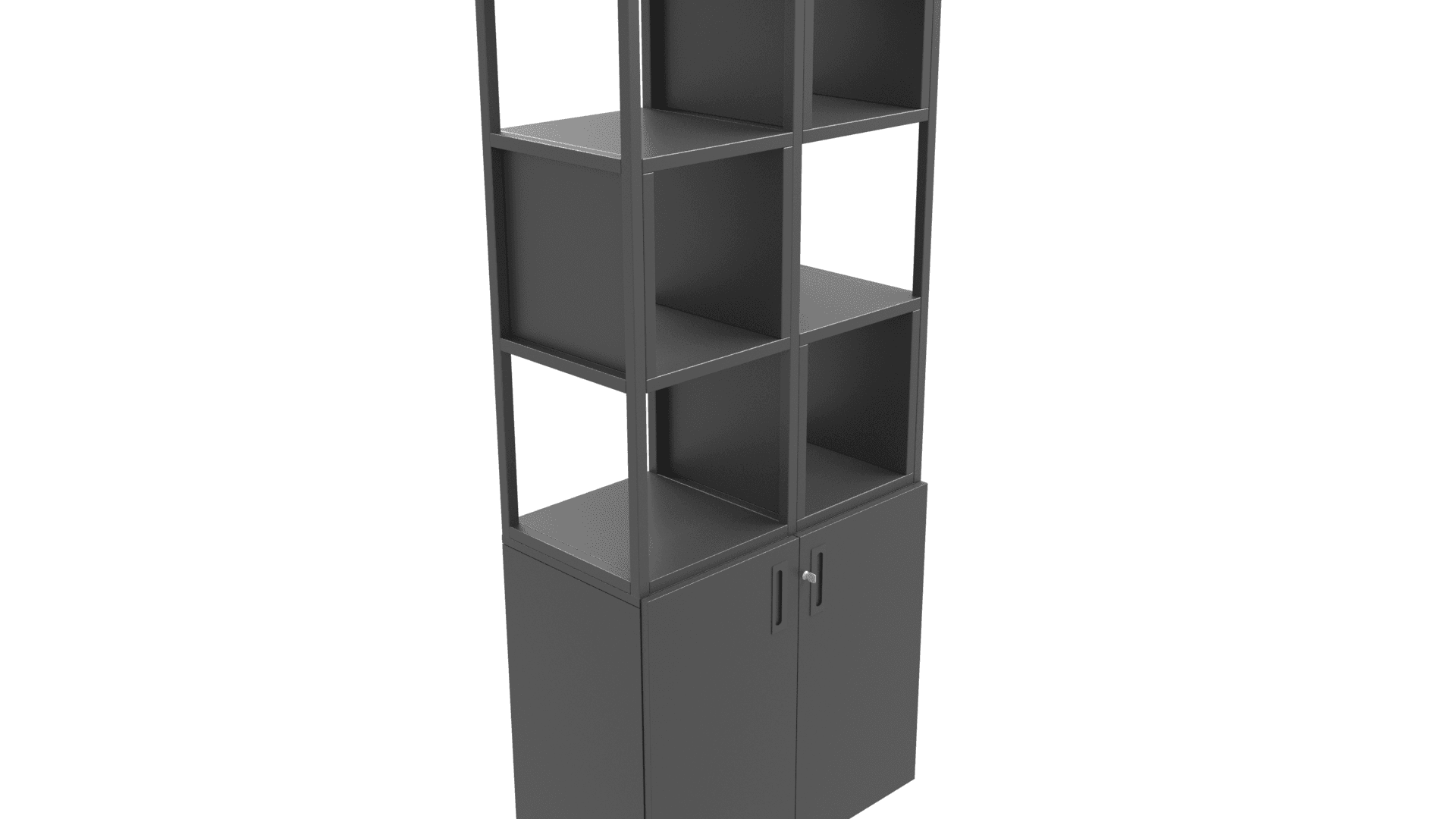 COMBUS ZCB383 - Set of metal frame, 2 shelves and 3 open shelf boxes for mounting on cabinets 3