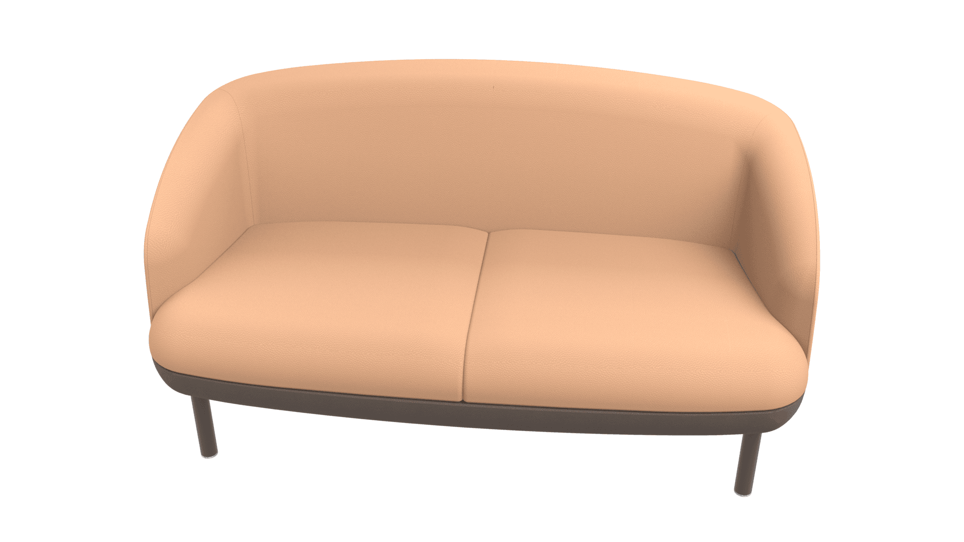 KOPA SDK002 - Two-seater sofa. Base: powder-coated metal legs with glides. 1