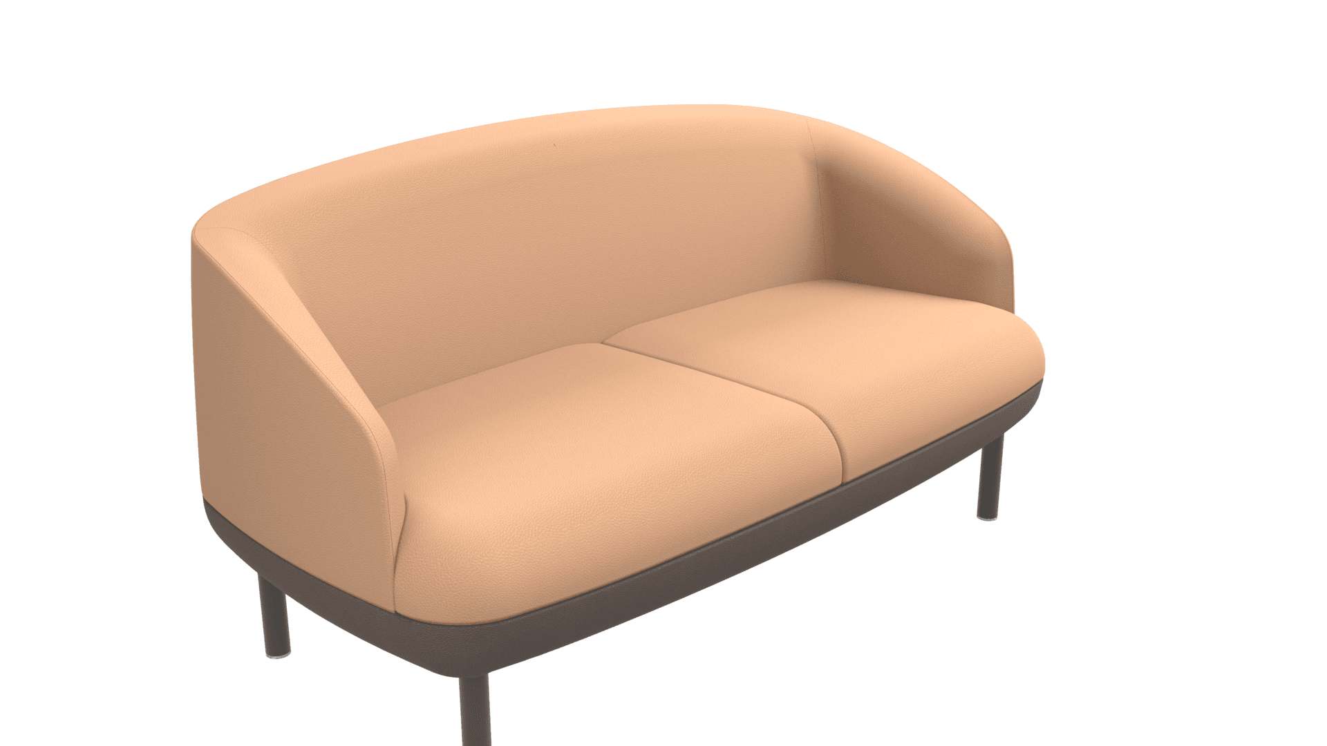 KOPA SDK002 - Two-seater sofa. Base: powder-coated metal legs with glides. 3
