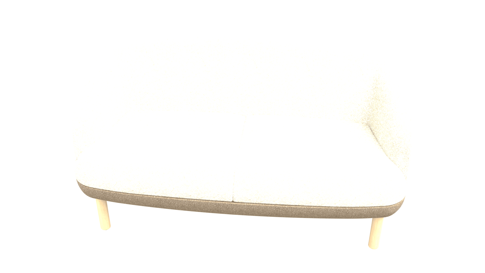 KOPA SDK012 - Two-seater sofa. Base: solid ash wood legs with double-sided glides.