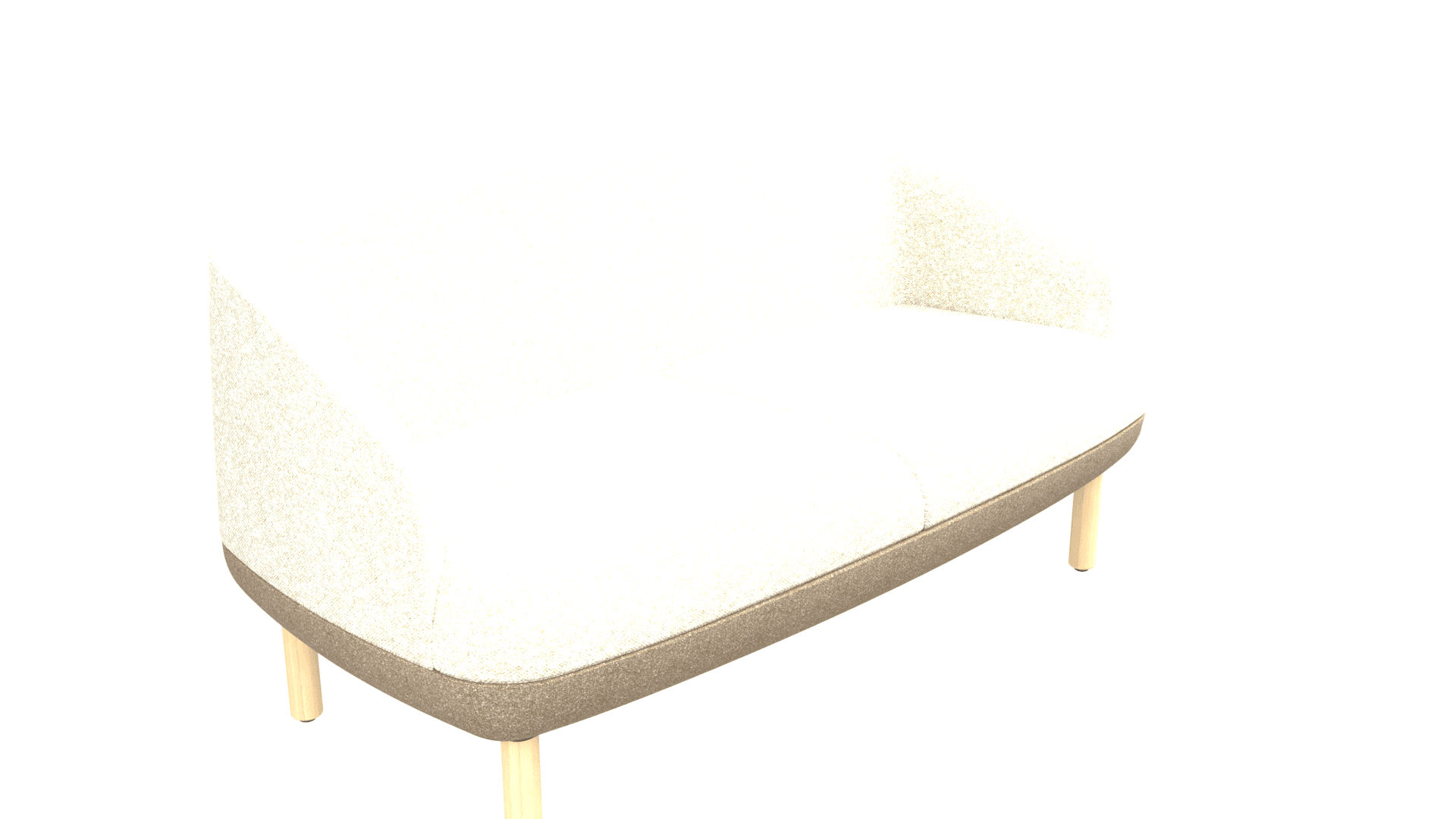 KOPA SDK012 - Two-seater sofa. Base: solid ash wood legs with double-sided glides. 3