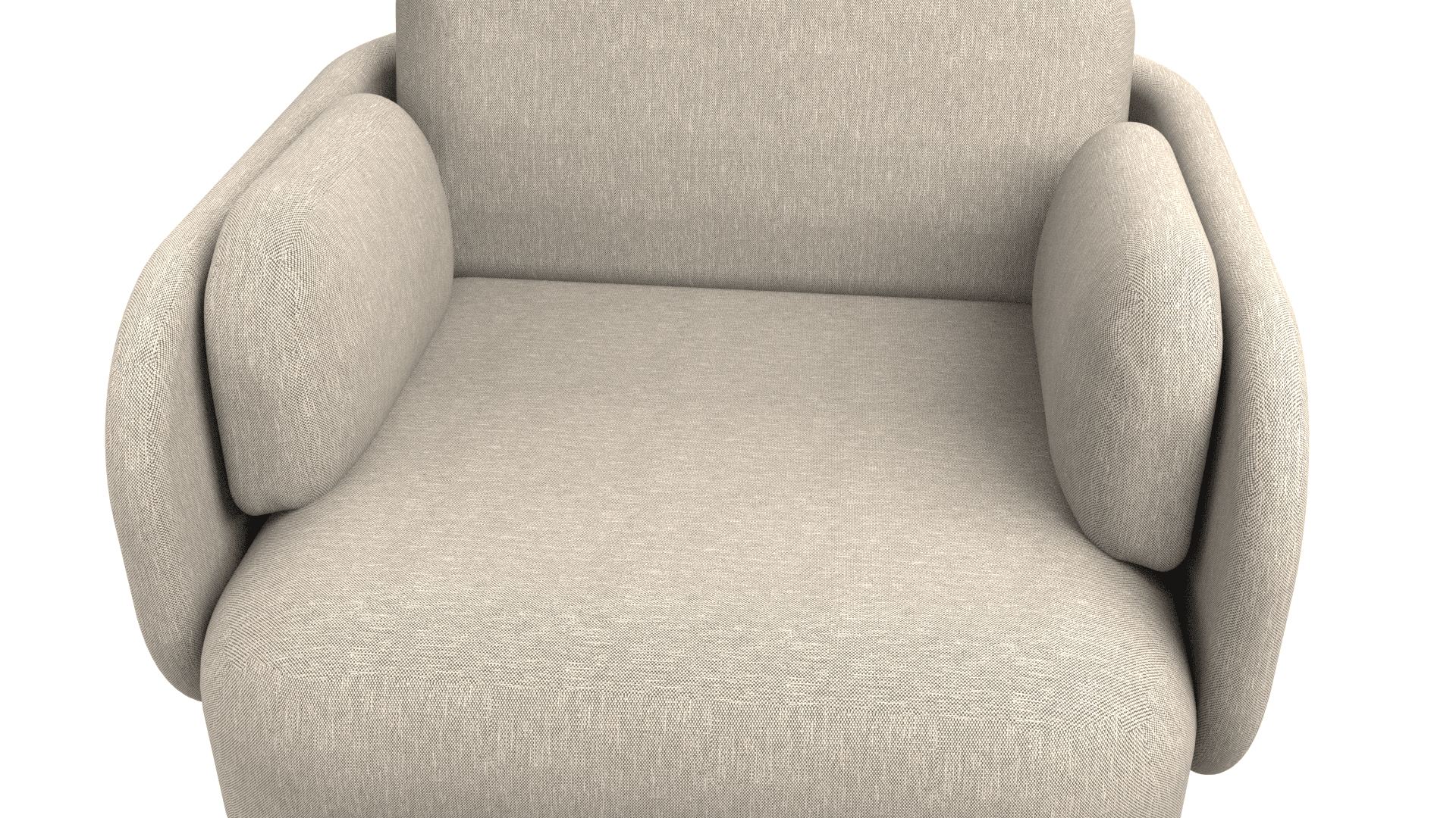MYAMI SDM001 - Lounge chair. Base: powder-coated metal legs with glides.