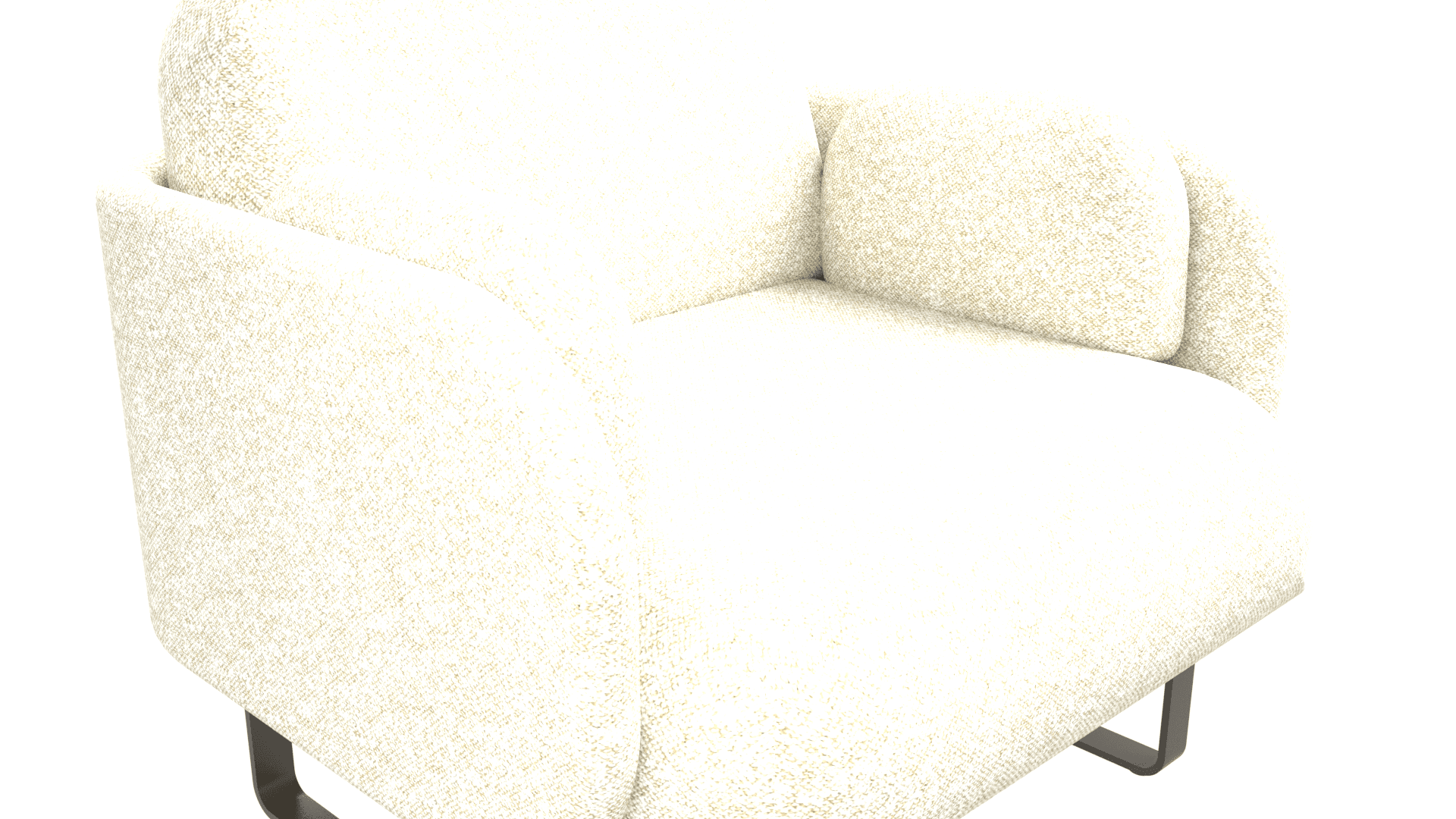 MYAMI SDM011 - Lounge chair. Base: powder-coated metal sled legs with double-sided glides. 3