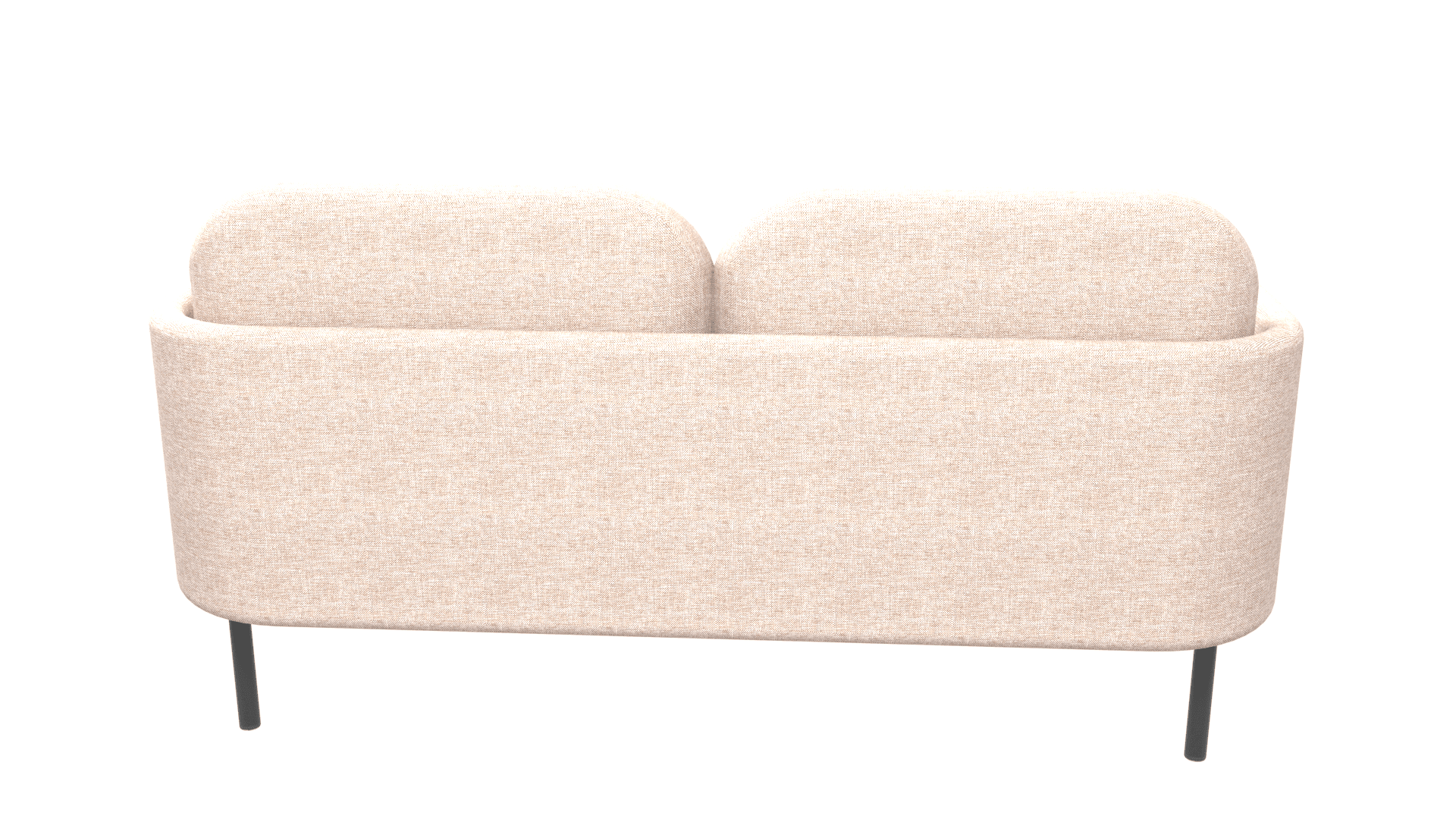 MYAMI SDM002 - Two-seater sofa. Base: powder-coated metal legs with glides. 2
