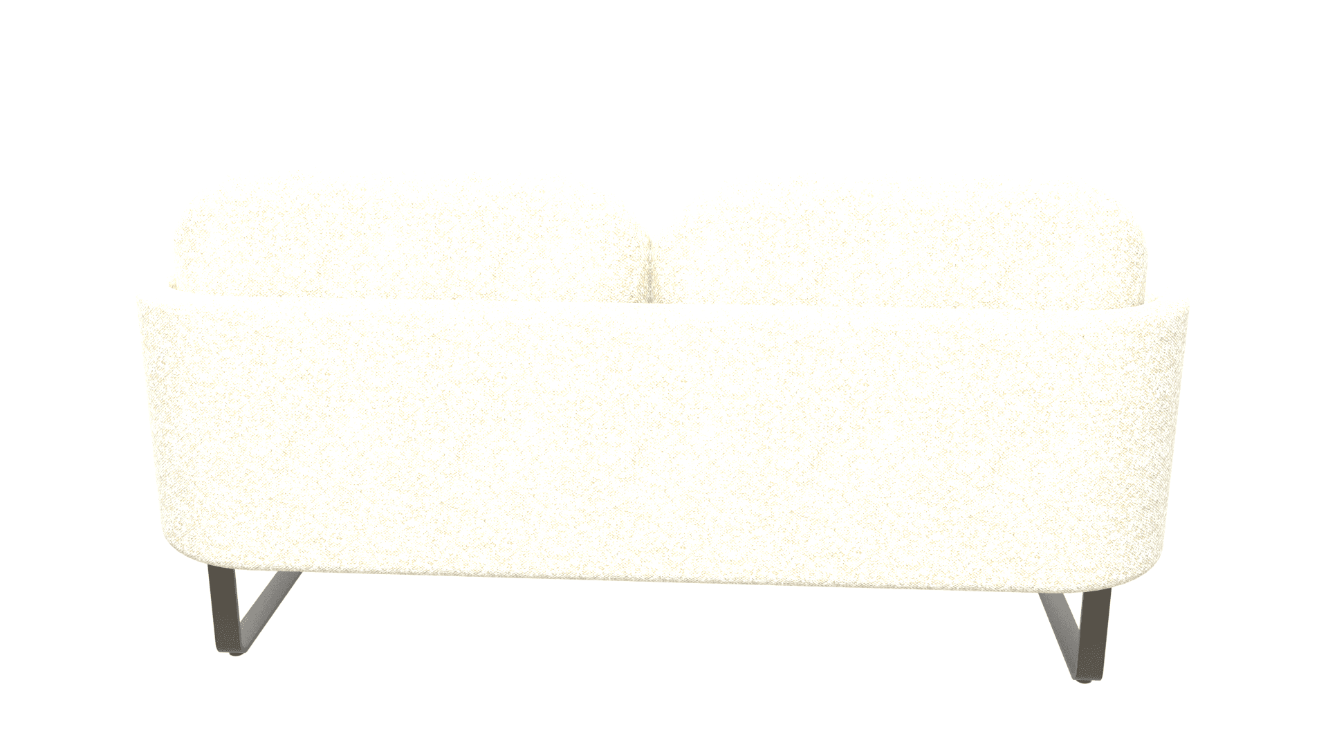 MYAMI SDM012 - Two-seater sofa. Base: powder-coated metal sled legs with double-sided glides. 2