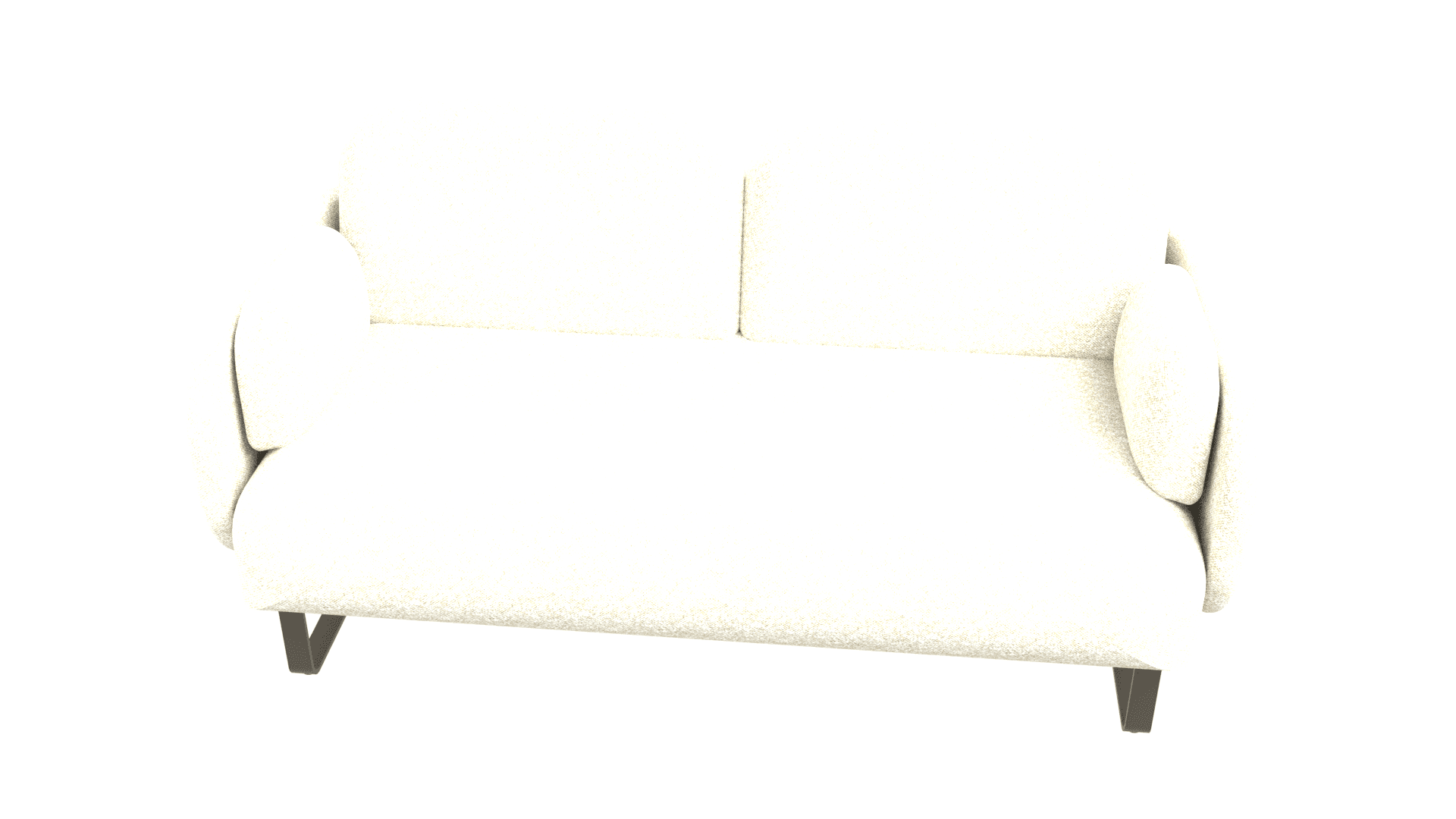 MYAMI SDM012 - Two-seater sofa. Base: powder-coated metal sled legs with double-sided glides.