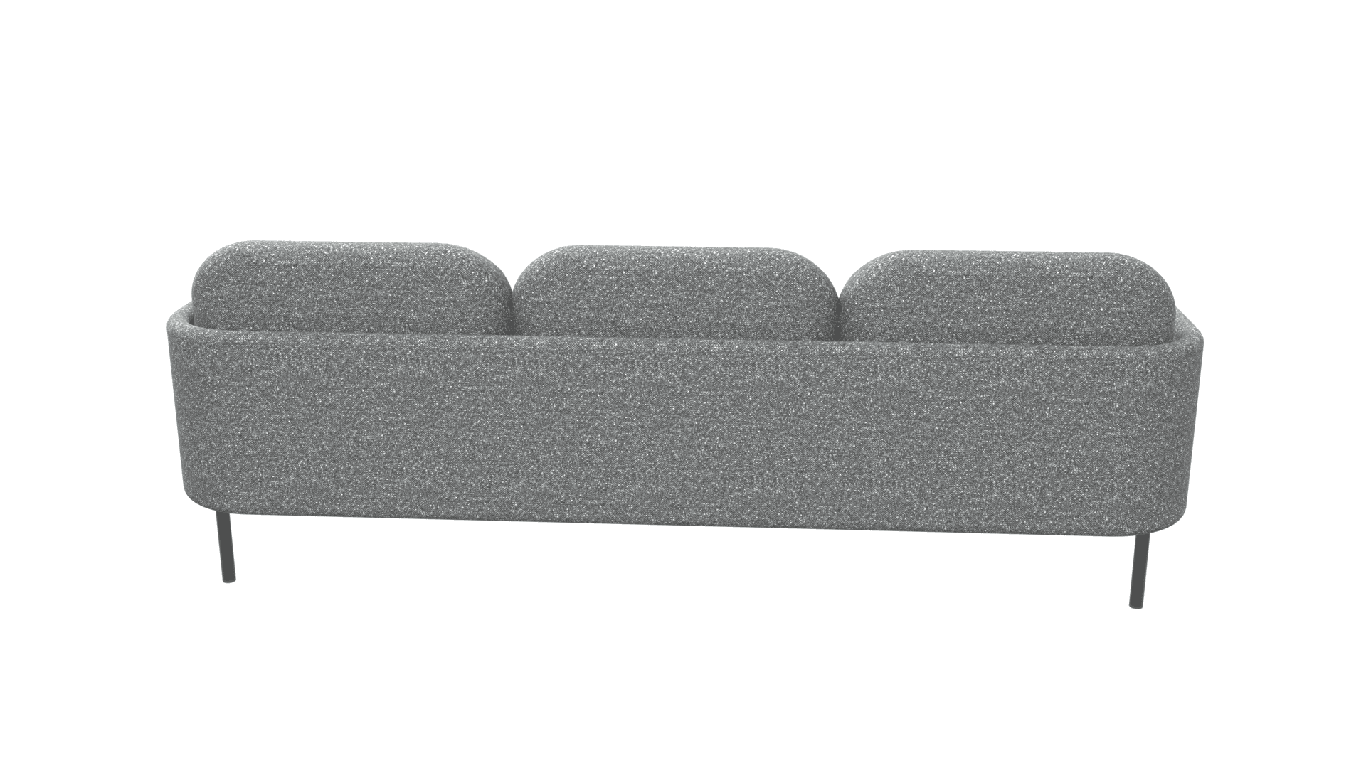 MYAMI SDM003 - Three-seater sofa. Base: powder-coated metal legs with glides. 2