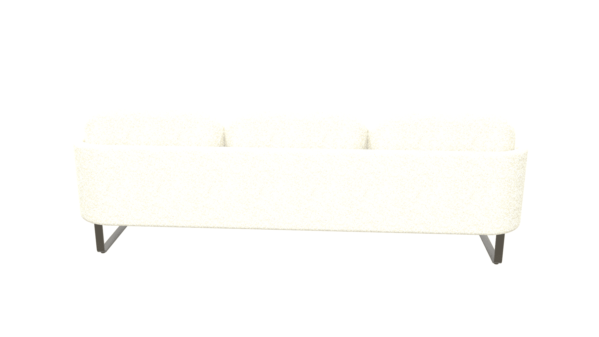 MYAMI SDM013 - Three-seater sofa. Base: powder-coated metal sled legs with double-sided glides. 2