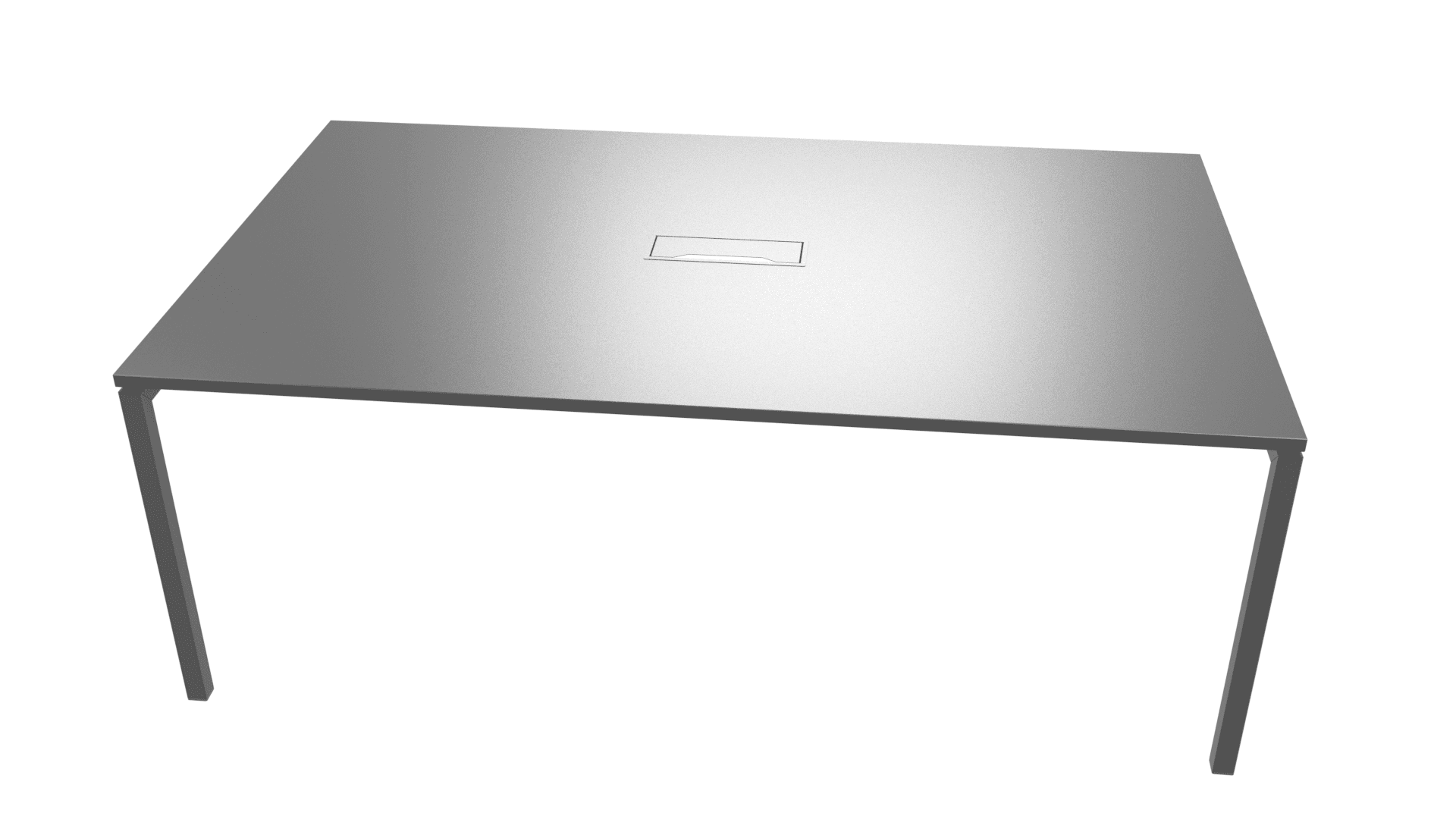 NOVA CNM201-U - Meeting table  with a cut-out for a rectangular grommet. G6F0147 must be ordered separately. 1
