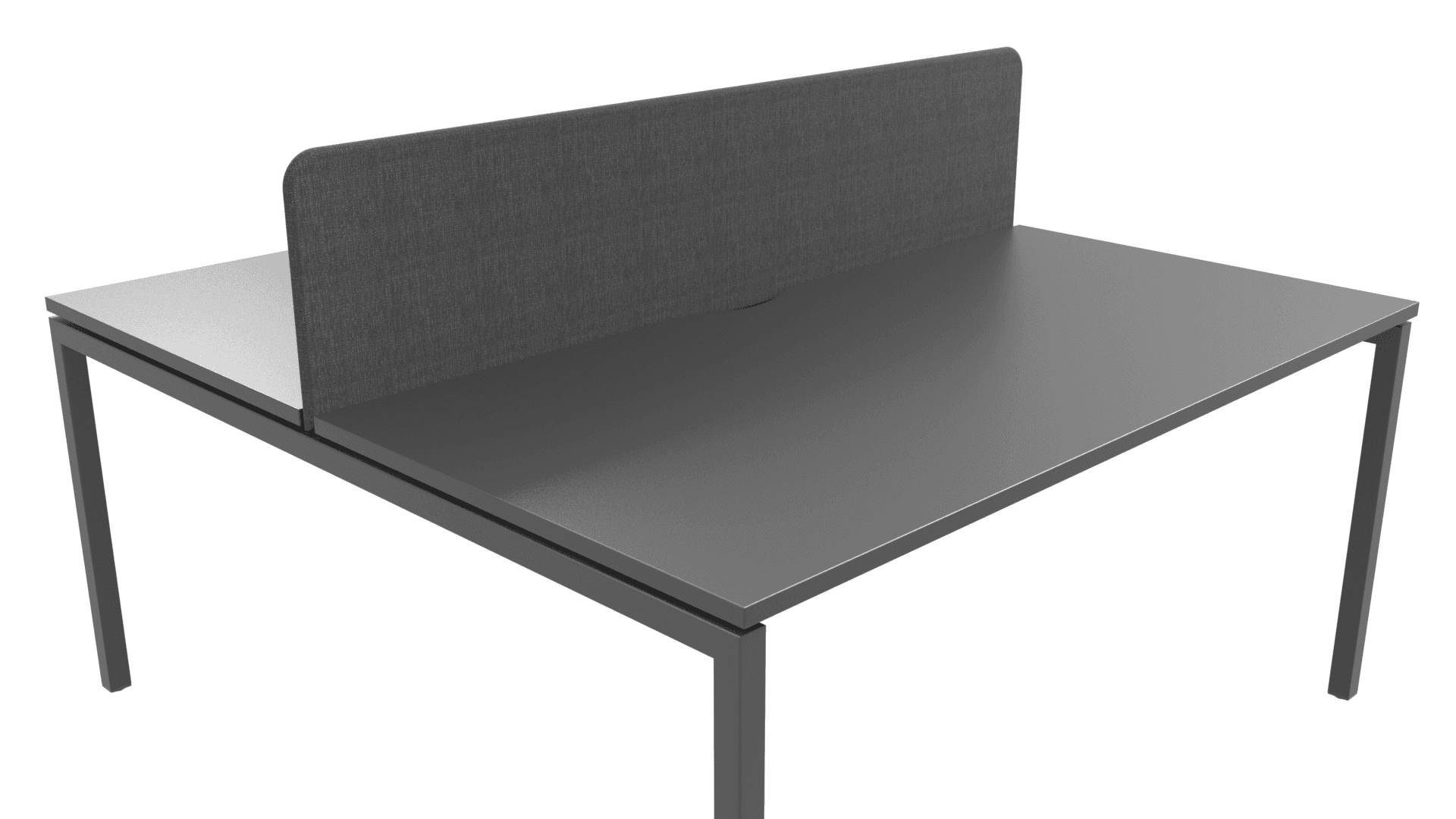 NOVA U DNS166-U - 2-desk bench with scallop cut-outs for wire management. 3