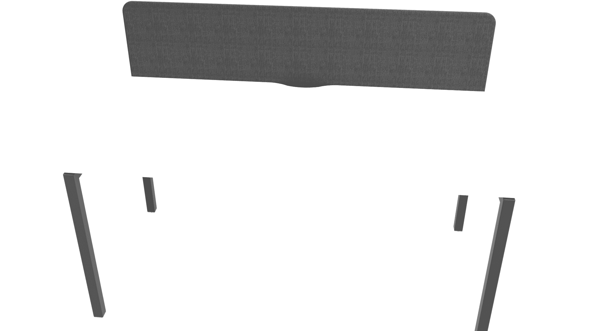 NOVA U DNA165-U - Desk with a scallop cut-out for wire management. 4
