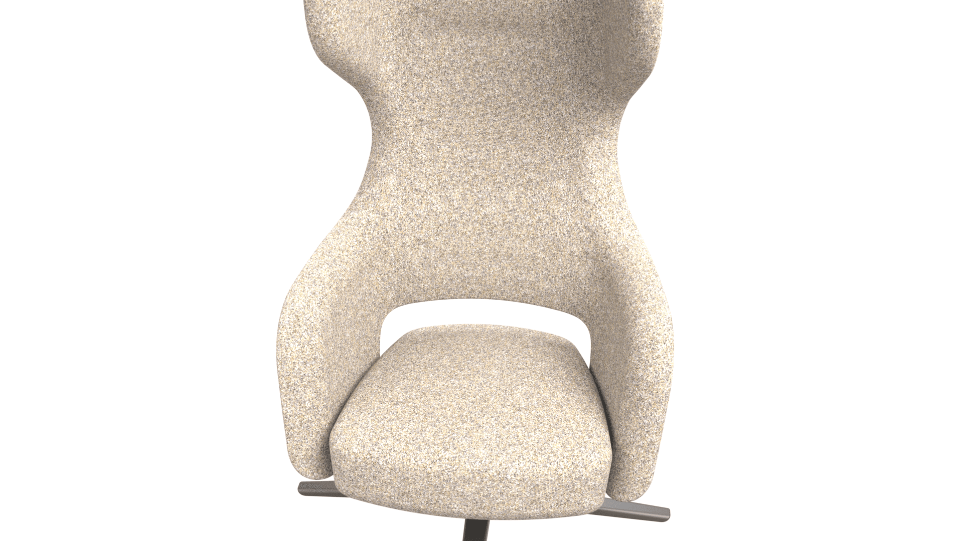 SANDIE G5R0127 - High-back lounge chair. Weight-sensitive synchro mechanism with 3 locking positions. 4-star black powder-coated aluminium base with glides. 1