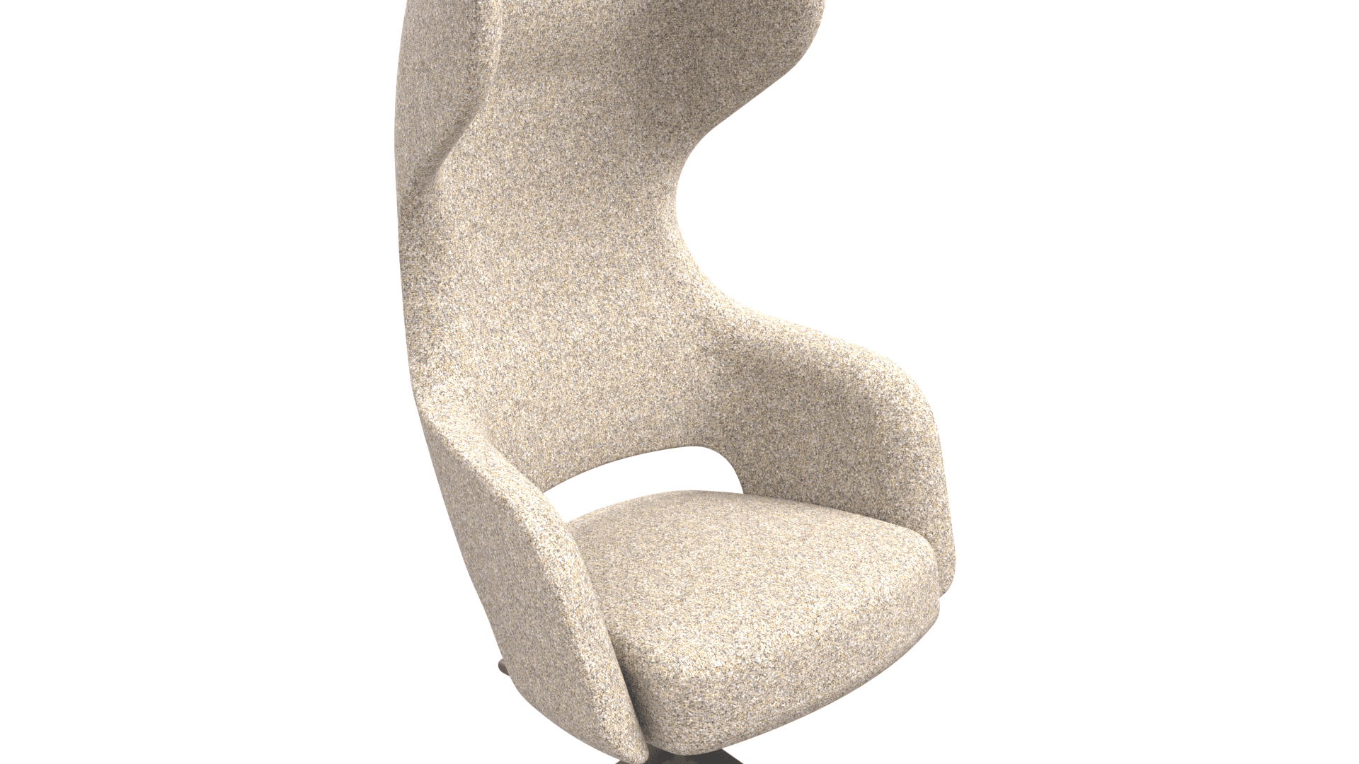 SANDIE G5R0127 - High-back lounge chair. Weight-sensitive synchro mechanism with 3 locking positions. 4-star black powder-coated aluminium base with glides. 3