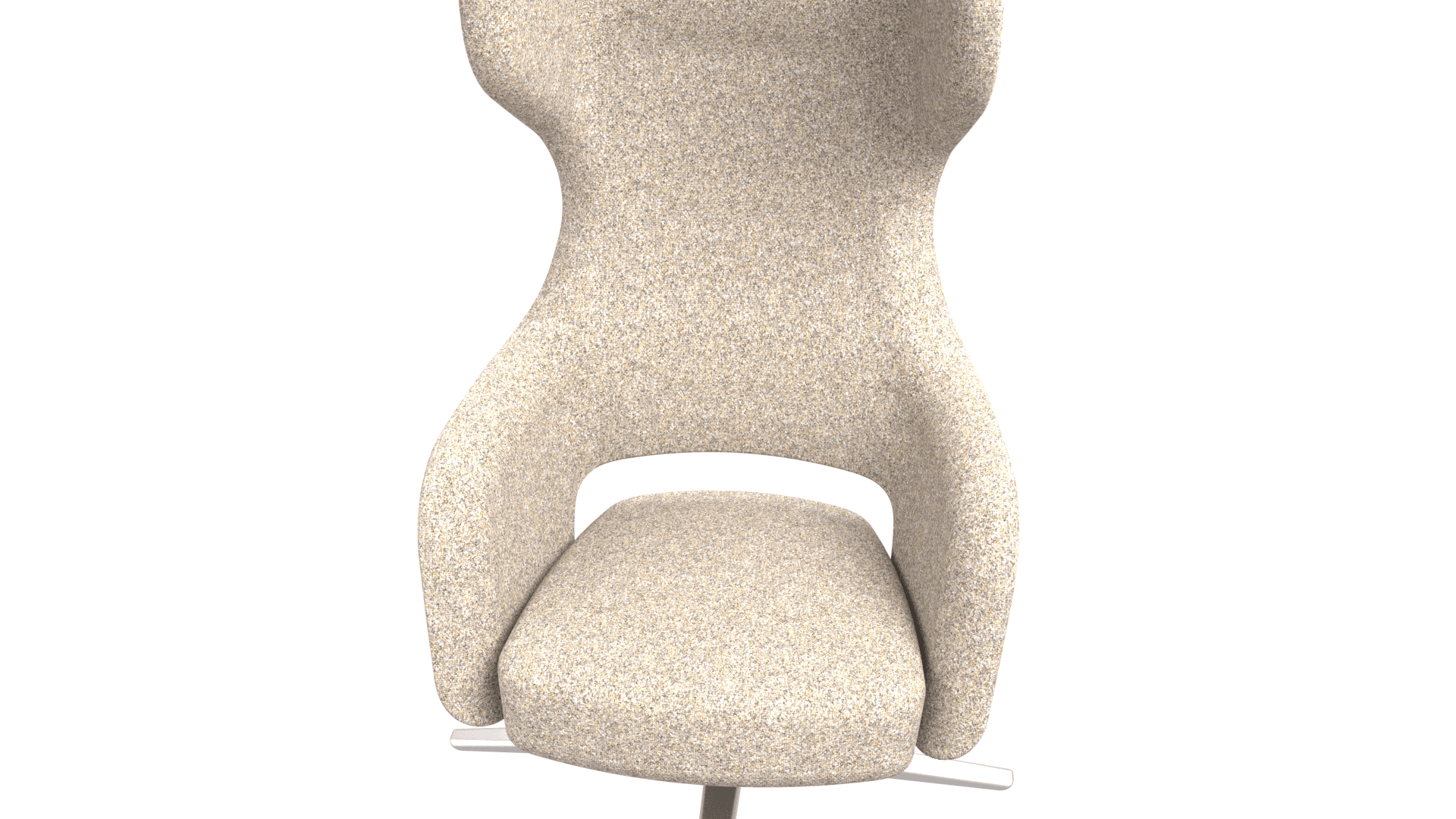 SANDIE G5R0127 - High-back lounge chair. Weight-sensitive synchro mechanism with 3 locking positions. 4-star black powder-coated aluminium base with glides. 4