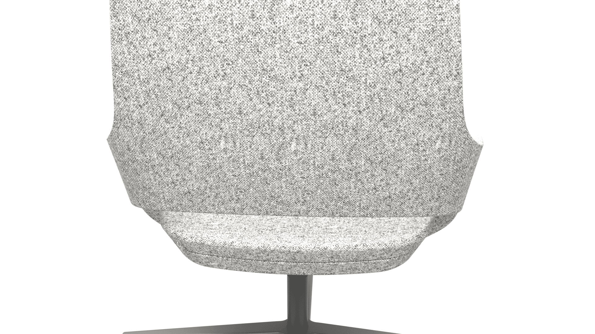 SANDIE G5R0124 - Low-back lounge chair. Swivel mechanism with height adjustment. 4-star black powder-coated aluminium base with glides. 2