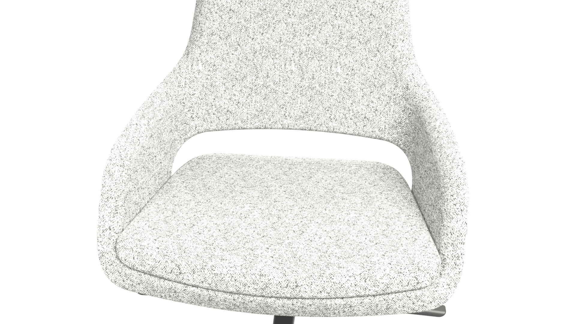 SANDIE G5R0124 - Low-back lounge chair. Swivel mechanism with height adjustment. 4-star black powder-coated aluminium base with glides. 1