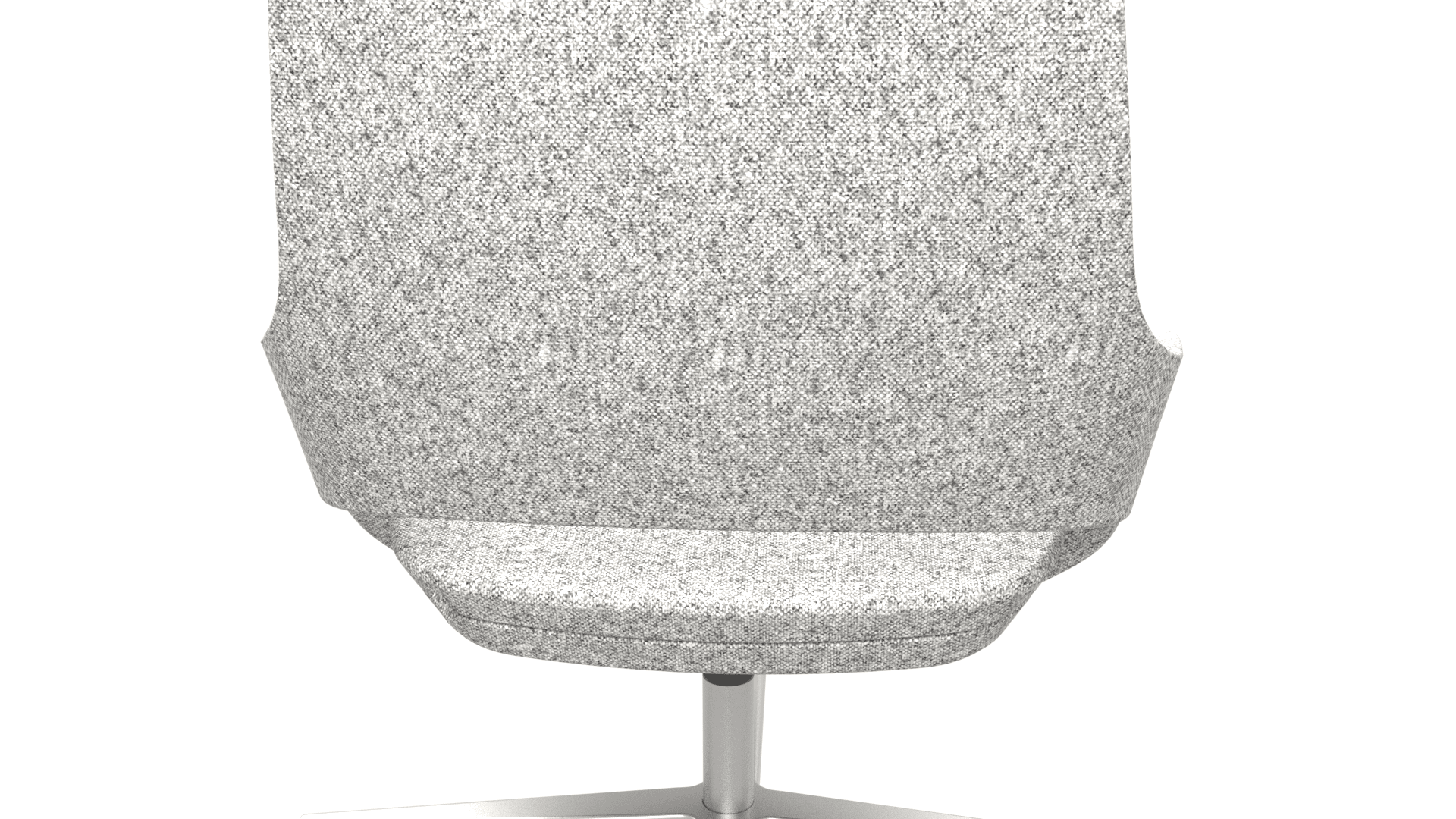 SANDIE G5R0124 - Low-back lounge chair. Swivel mechanism with height adjustment. 4-star black powder-coated aluminium base with glides. 5