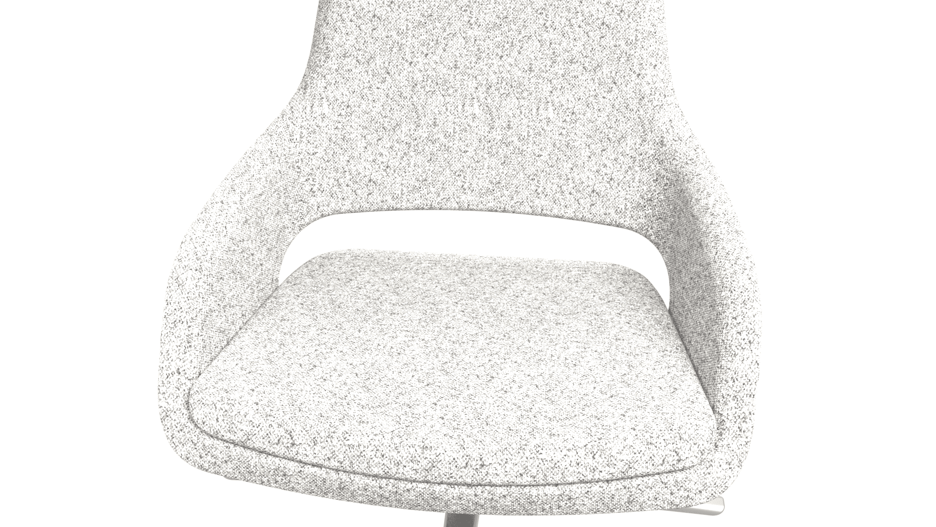 SANDIE G5R0124 - Low-back lounge chair. Swivel mechanism with height adjustment. 4-star black powder-coated aluminium base with glides. 4