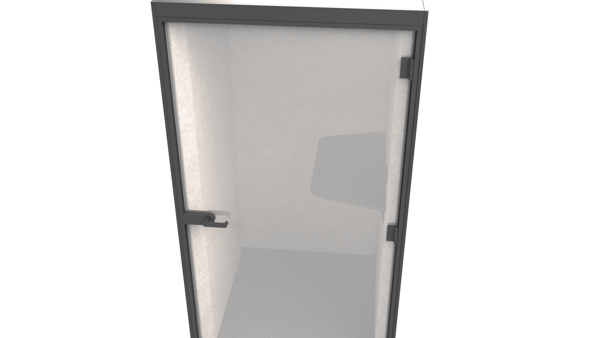 SONUS SON106 - SONUS S acoustic pod with a PET felt back wall, R/H doors and power socket with AC and USB fast charger type-A and type-C. With ventilation and lighting controller. 1