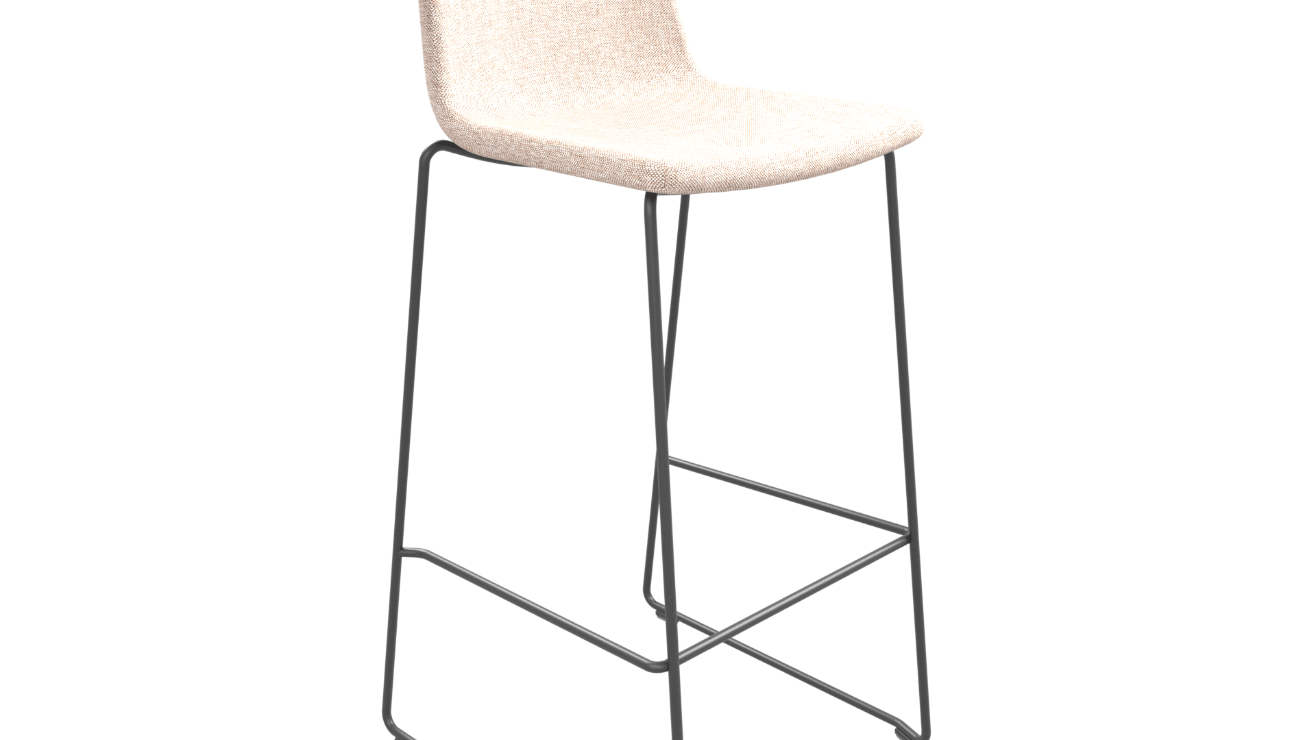 TWIST&SIT G5A0293/P1 - High chair. For 1050 mm height desks. Steel framework. Entirely moulded in cold-cure polyurethane. Powder-coated wire steel frame. Stackable . 3