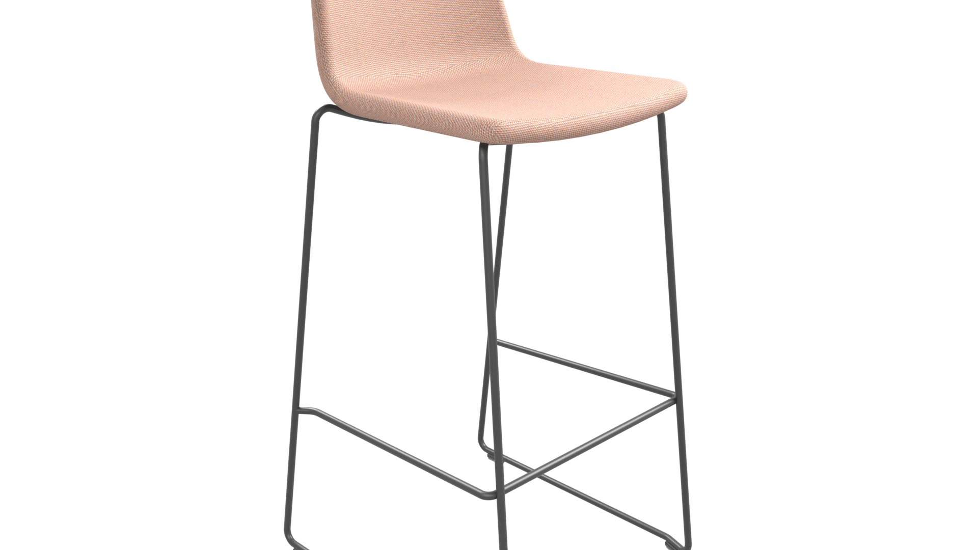 TWIST&SIT G5A0293/P2 - High chair. For 1050 mm height desks. Steel framework. Entirely moulded in cold-cure polyurethane. Powder-coated wire steel frame. Stackable . 3