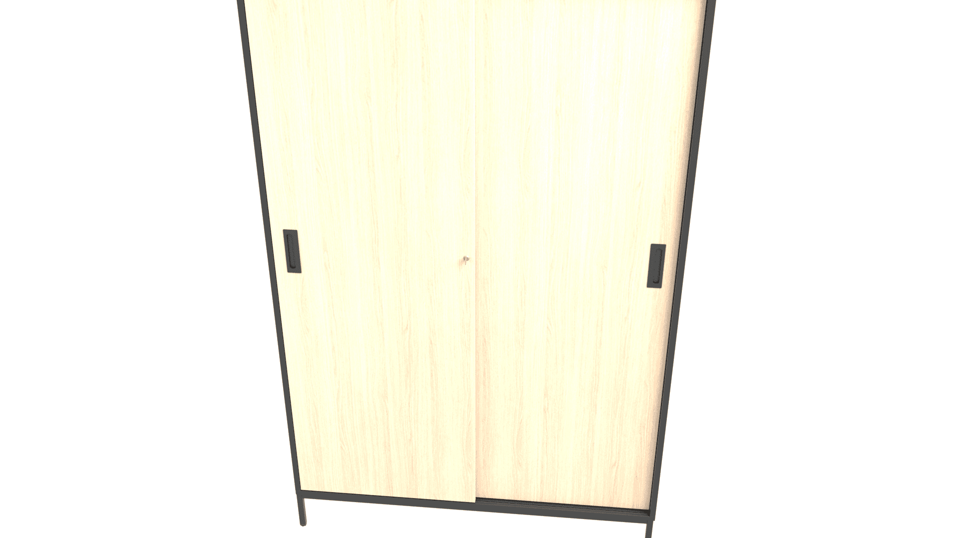 CHOICE C5S121 - Wardrobe with sliding doors and 2 pull-out metal hanging rails