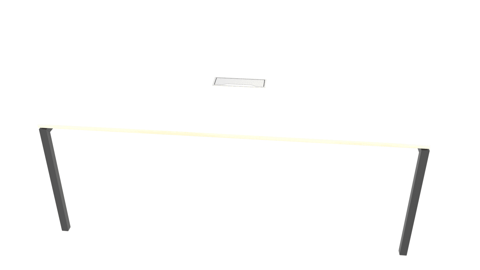 NOVA CNM201-U - Meeting table with a cut-out for a rectangular grommet. G6F0147 must be ordered separately.